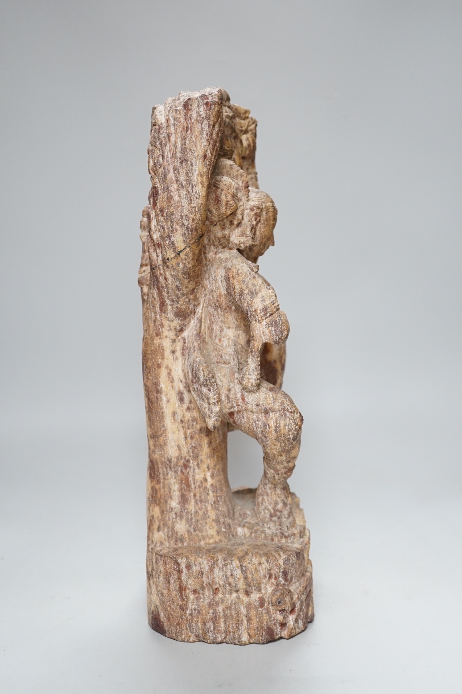 An Indian carved marble dancer, 40cm